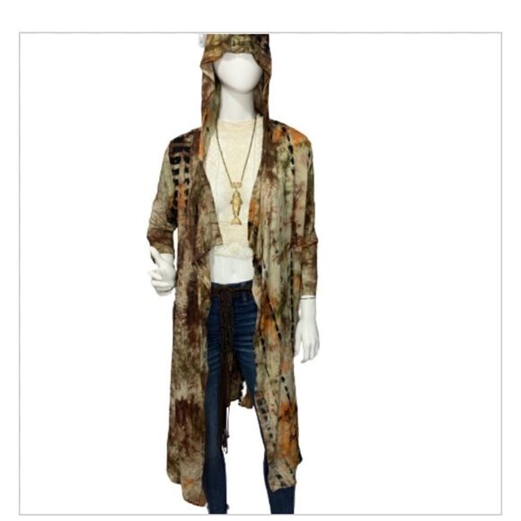 NWT Coin 1804 Tie Dye Waterfall Kimono -- L - Picture 5 of 12